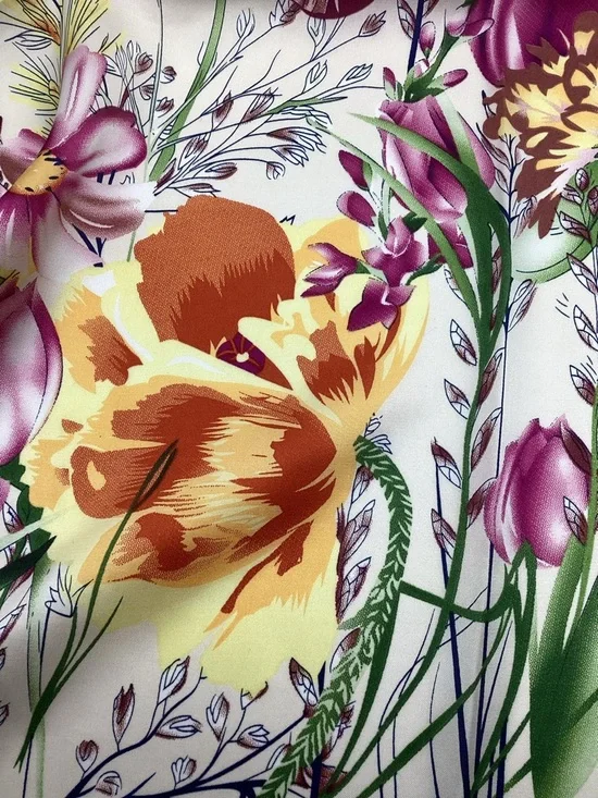 Venetian Garden Teal Square Scarf (NWT) - Picture 3 of 16